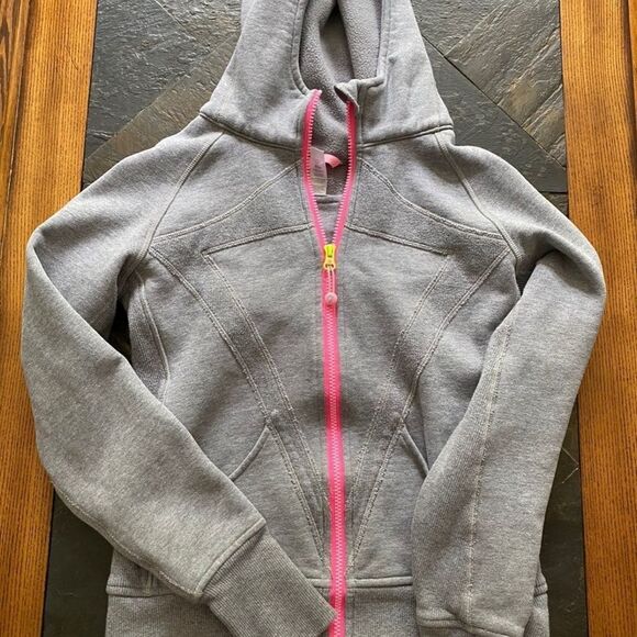 Ivivva Other - Gray Kids' Hoodie with Pink Zipper